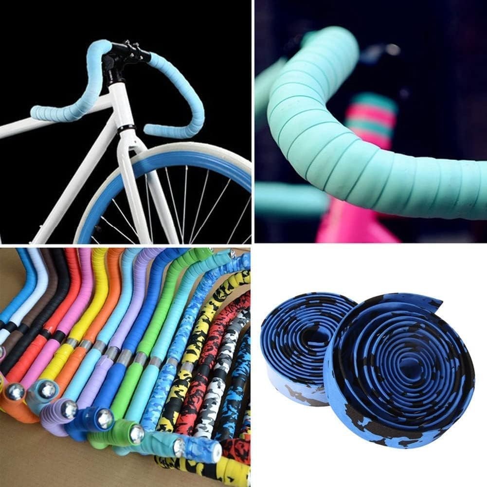 2 Rolls Bike Handlebar Tape Bicycle Cycling Handle Bar Wraps for Road Bikes MTB