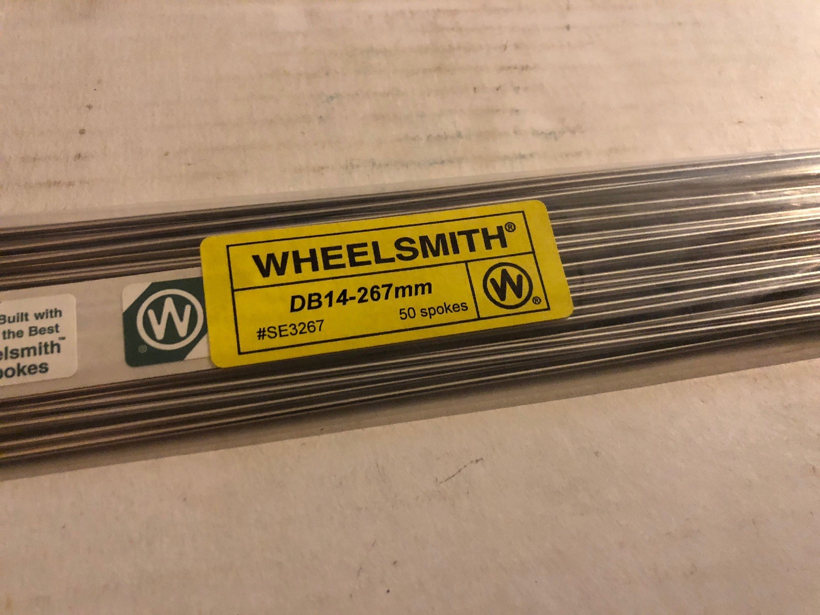Wheelsmith DB14 267mm Silver Double Butted Spokes Bag of 50