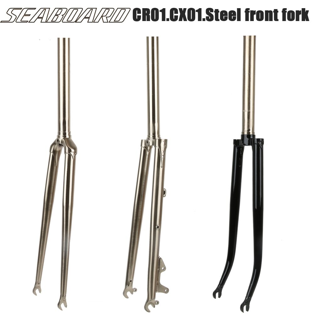 Bicycle Road Hard Fork Chromoly Steel MTB Bike Fork 700*23C 27.5 29er Disc Brake