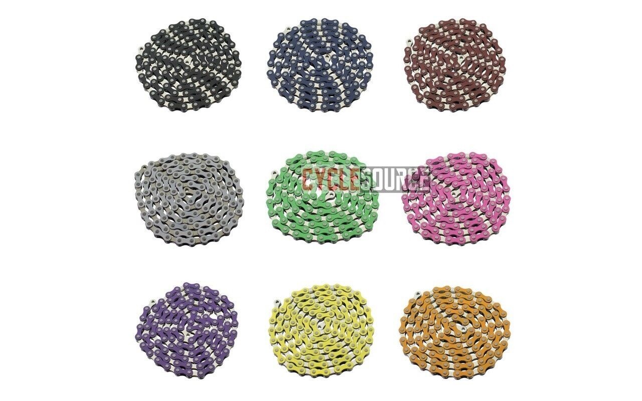 PRO+ YBN Single Speed Bicycle Chain 1/2″X1/8″ 112L BMX Freestyle Chain 9 Colors