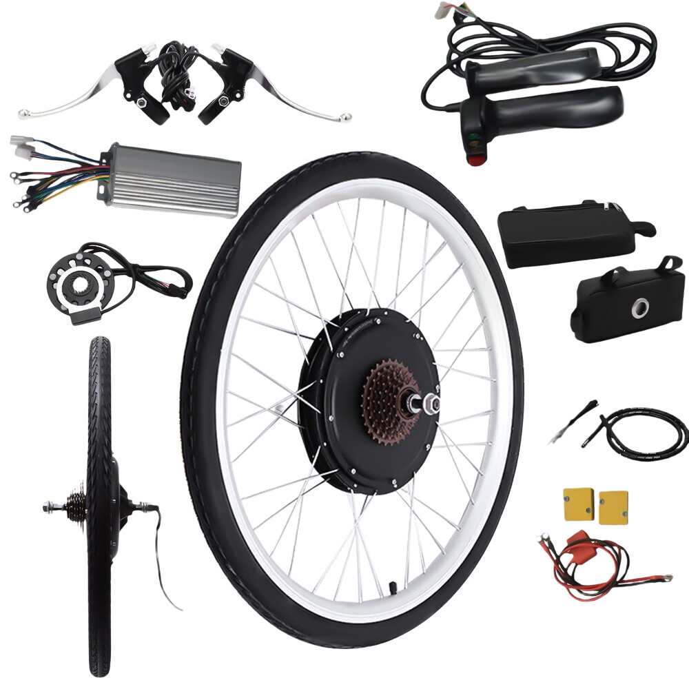 1000W 48V 26» Electric Bicycle Conversion Kit DIY E-Bike Rear Wheel Hub Motor