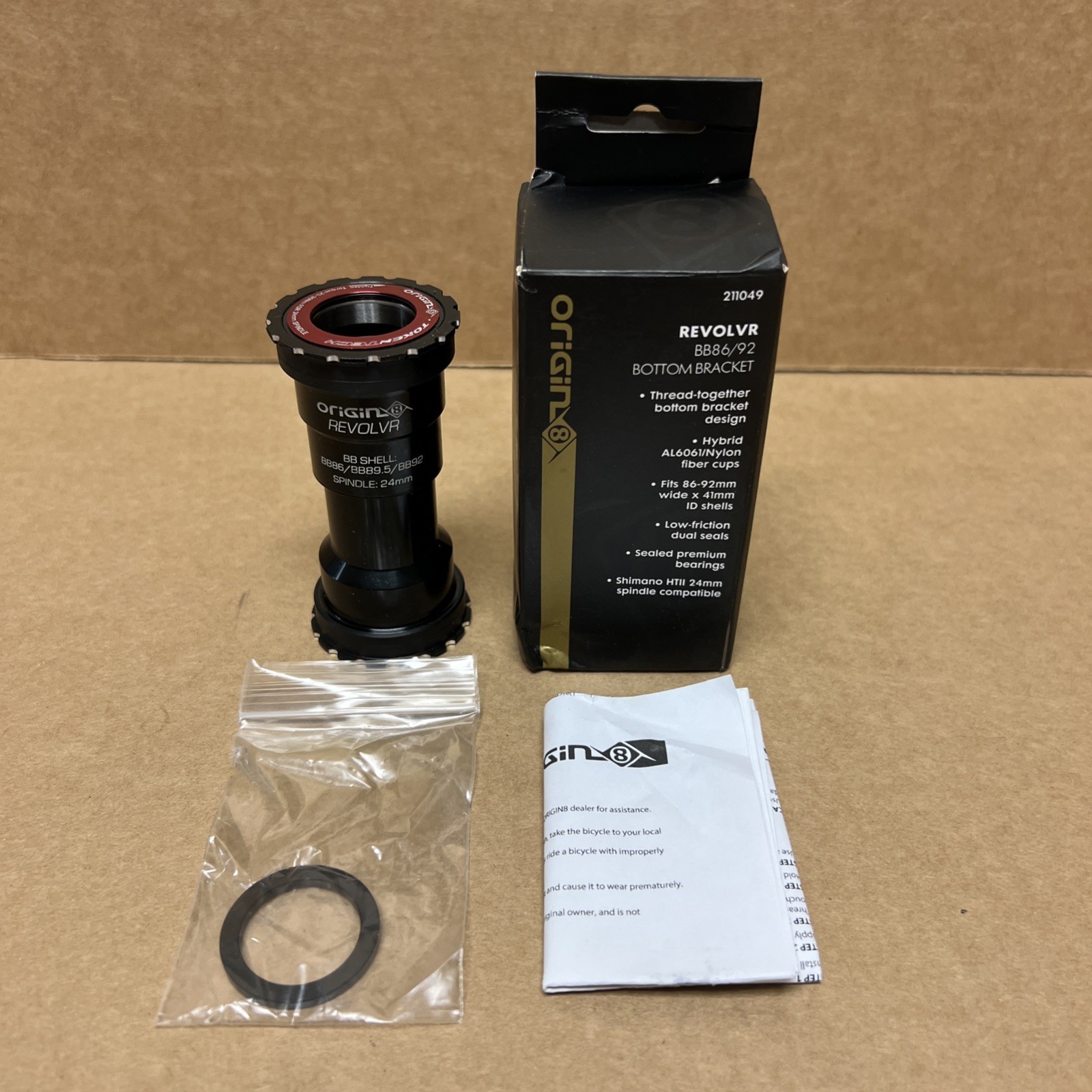 Origin8 Revolvr HTII 24mm Thread-Together BB86/BB92 Frame Bottom Bracket