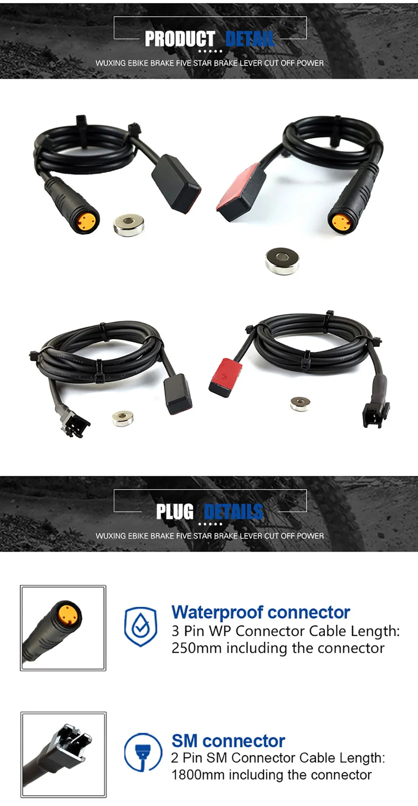 E-bike Brake Sensor Cable Hydraulic Brake Cut Off Power Hydraulic Brake Sensor