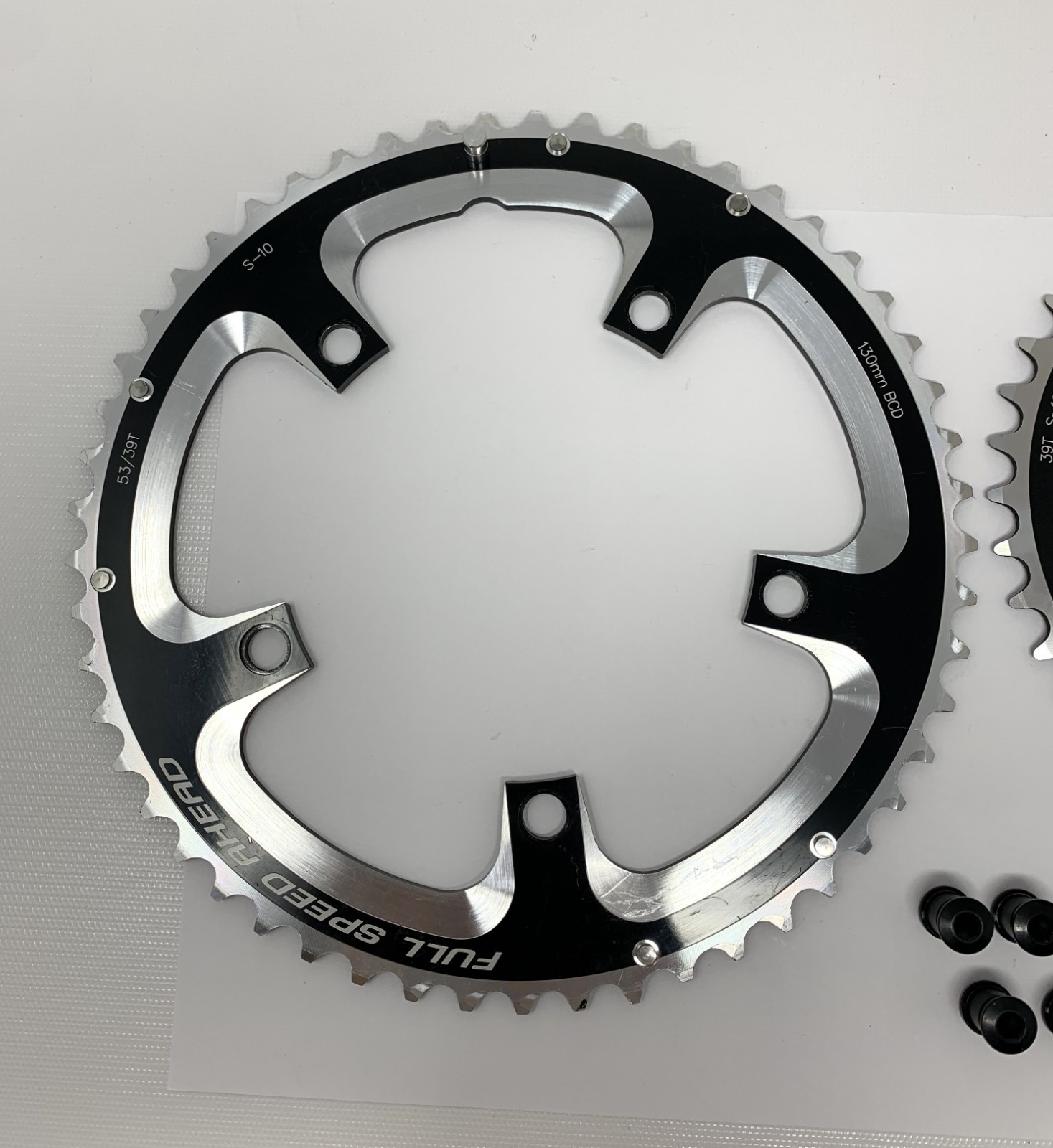 FSA Super Road 53/39T 130 BCD Chainrings – Low miles – Excellent