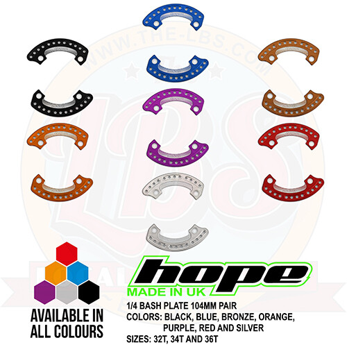 Hope 1/4 Bash Plate 104mm – Pair – All Colors and Sizes – Brand New