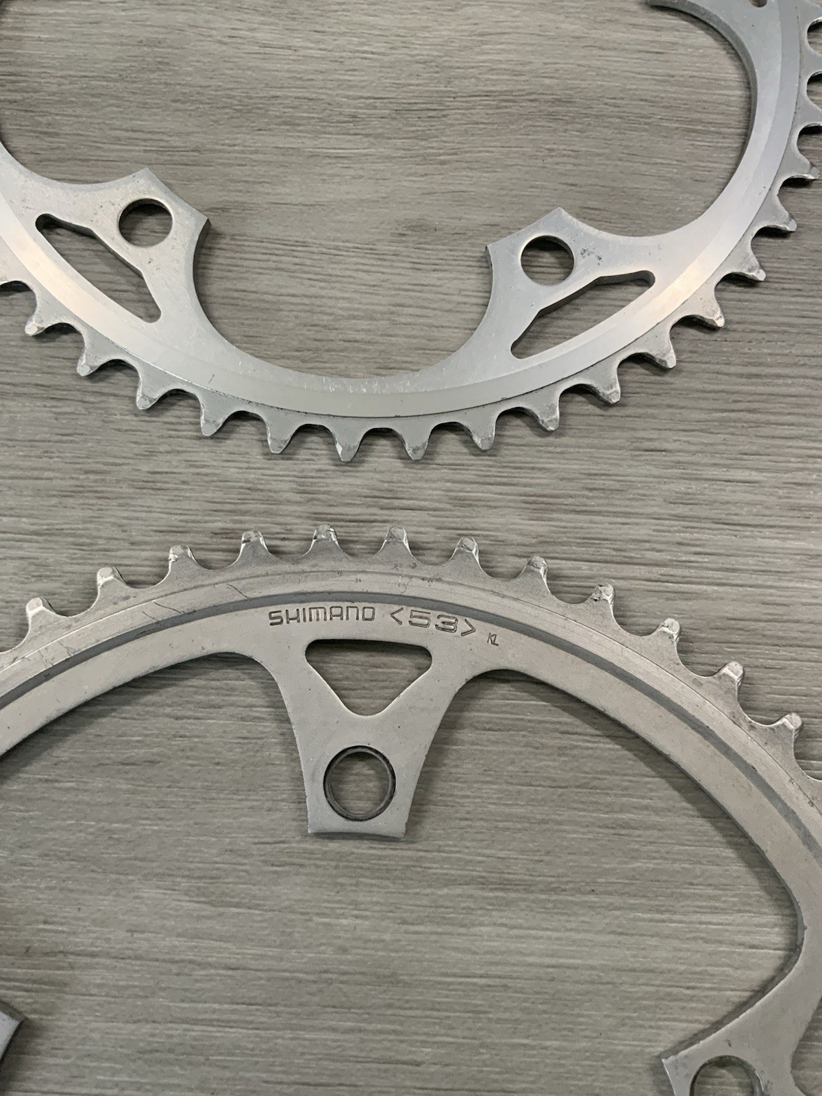 SHIMANO SUGINO CHAIN RINGS (2) 53-46 TOOTH 130 BCD 6, 7, 8 SPEED