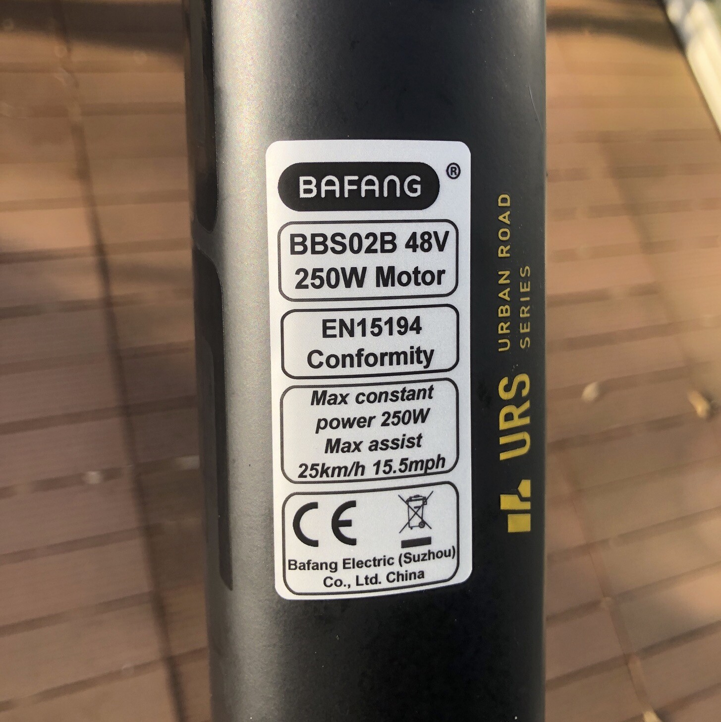 2x motor sticker decal BAFANG 250w 48V BBS02B BBS01 Ebike legal silver large