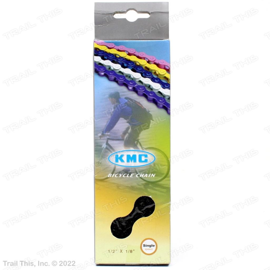 KMC Z410 Black 1/8″ Single-Speed Bicycle Chain 112-Links Nickel-Plated