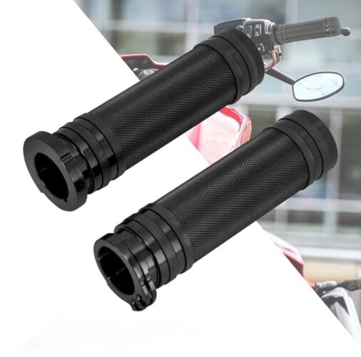 Motorcycle 1″ 25mm Black Aluminum CNC Handle Bars Hand Grips Fit for Harley