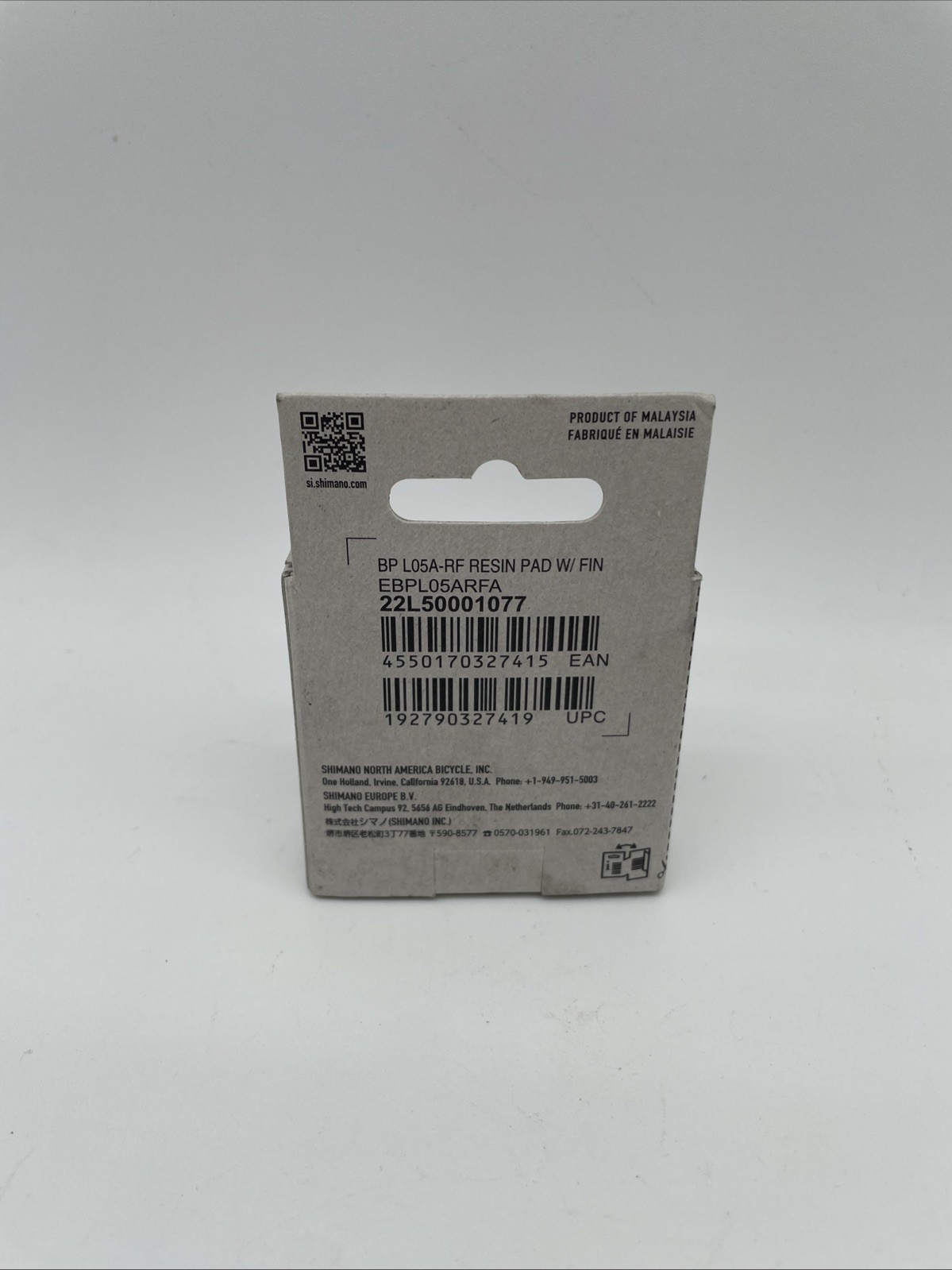Shimano Disc Brake Pads BP-L05A-RF Resin Pad w/ Fin