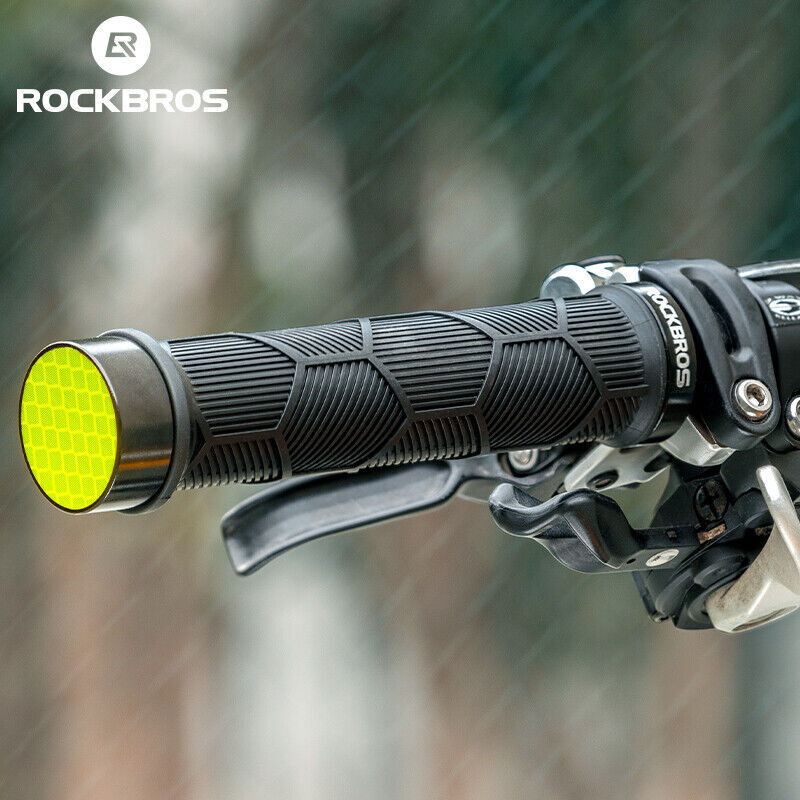 ROCKBROS Bike Grips Bike Handle Grips Double Lock-on High Gloss Reflector 22mm