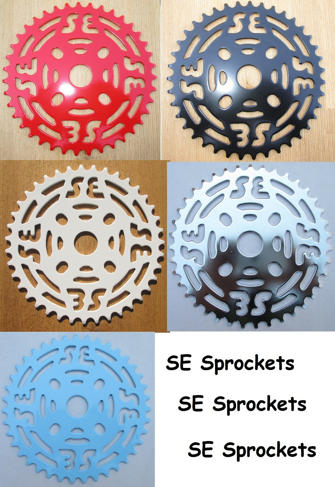 CHAINRING SE BIKES 1pc 39T 1/8 Steel Chrome or Black Red Blue White