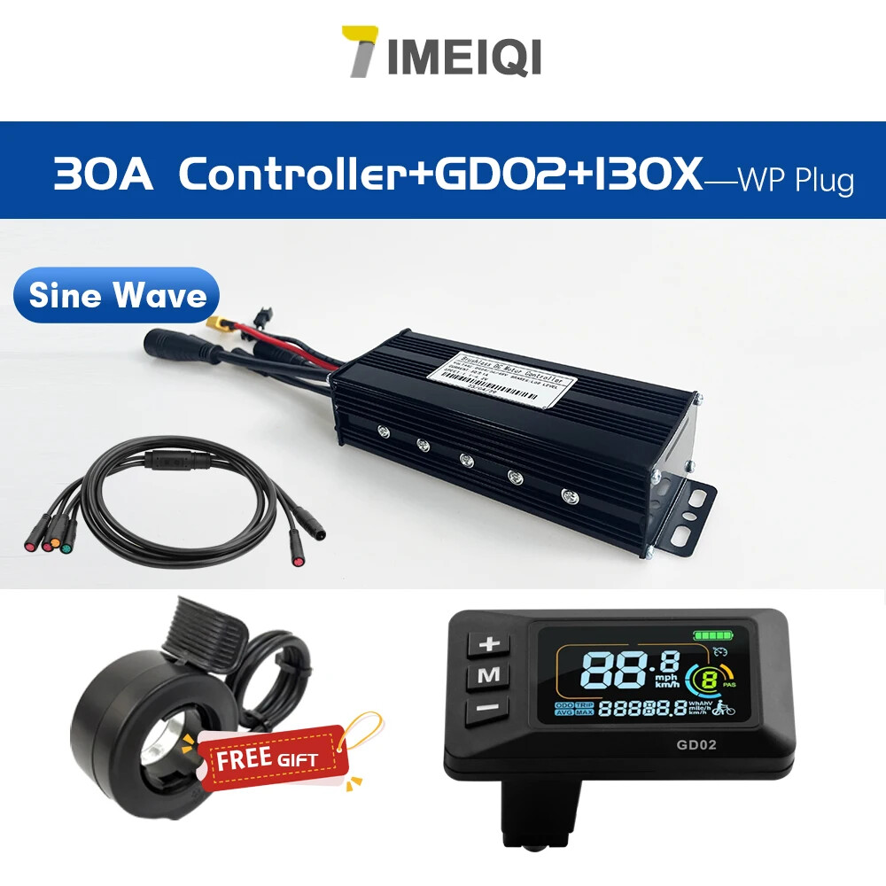 E-bike 3-mode Sine Wave Brushless Motor Controller Kits 36V 48V 17A/26A/30A/40A