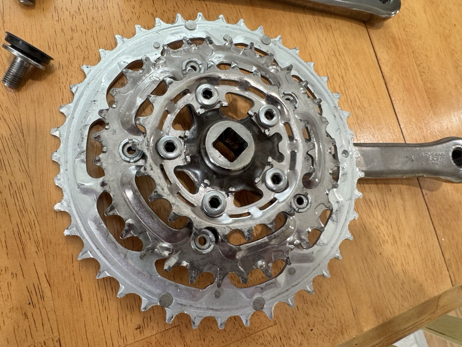 Vintage Shimano STX RC FC-MC33 Crankset 175mm 3x Triple Square Taper MTB