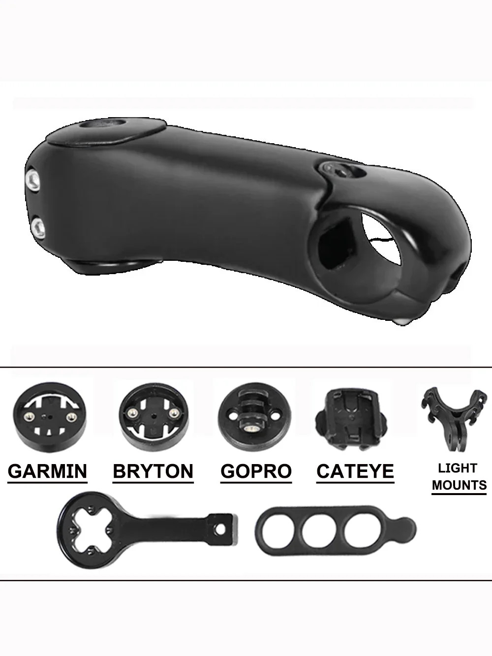 Mountain/Road Bicycle Carbon Stem 3 Degrees Adjust with Computer Mounts