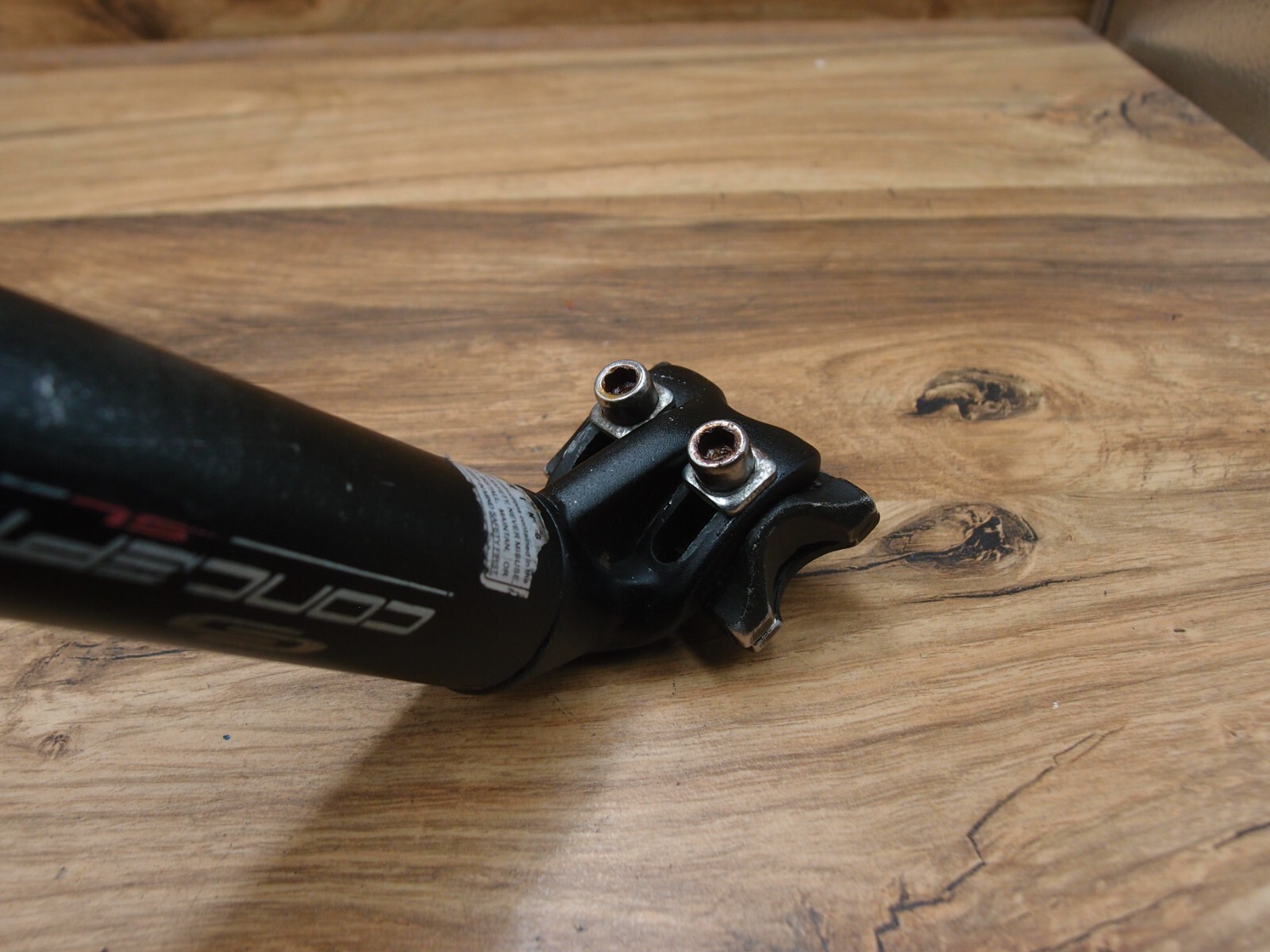 2008 MTB black plain seatpost Concept by nL 31.4 mm