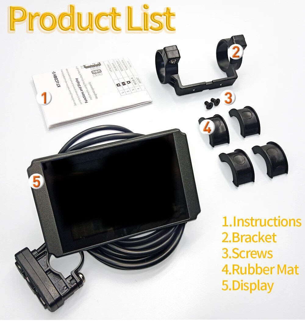 E-Bike 36V/48V KT 1000W-3000W 30A-50A Brushless Motor Controller +LCD Display