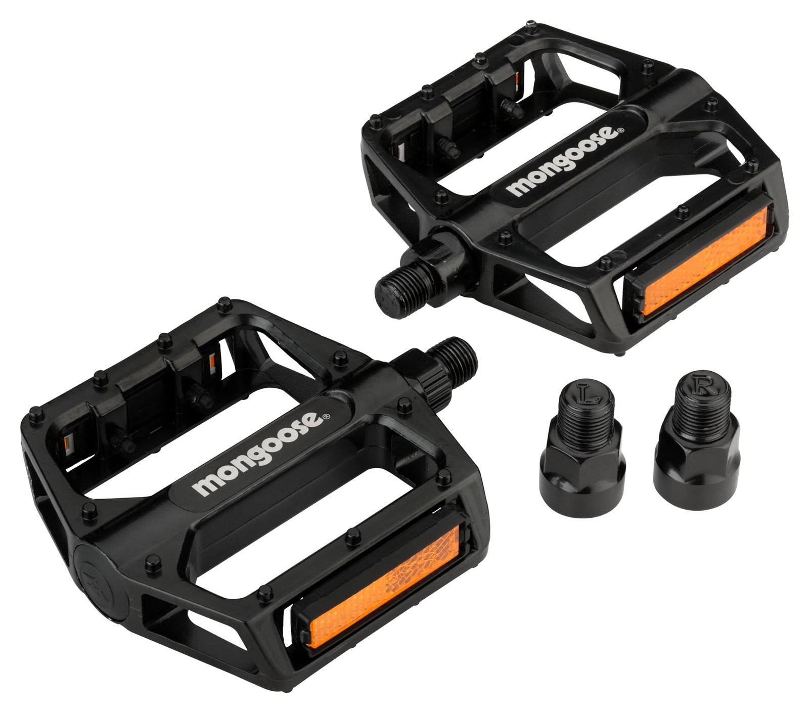 Mountain Bike Pedals Alloy Lightweight with Reflectors Fits 1/2 9/16