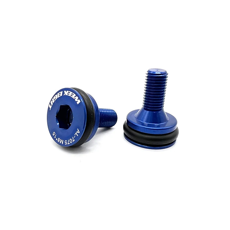 Bike Bottom Bracket Bolts M8x15mm Waterproof Square Hole BB Screws Pair