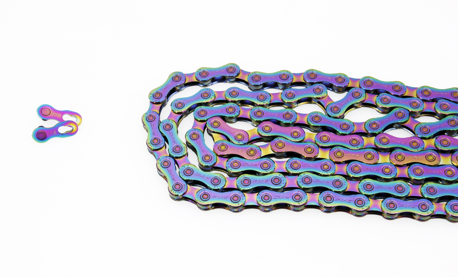 Premium PYC P11E 11s Chain 138L eMTB Pedelec Oil Slick Black Gold Silver