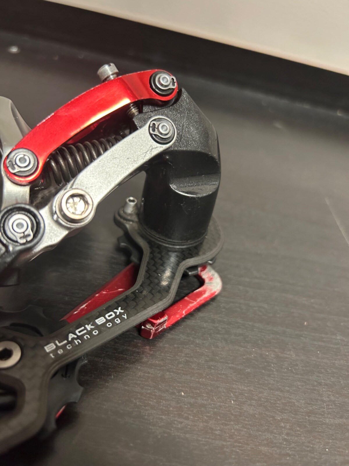 Sram X-0 9s Rear Derailleur Medium Carbon Cage Black/Silver/Red