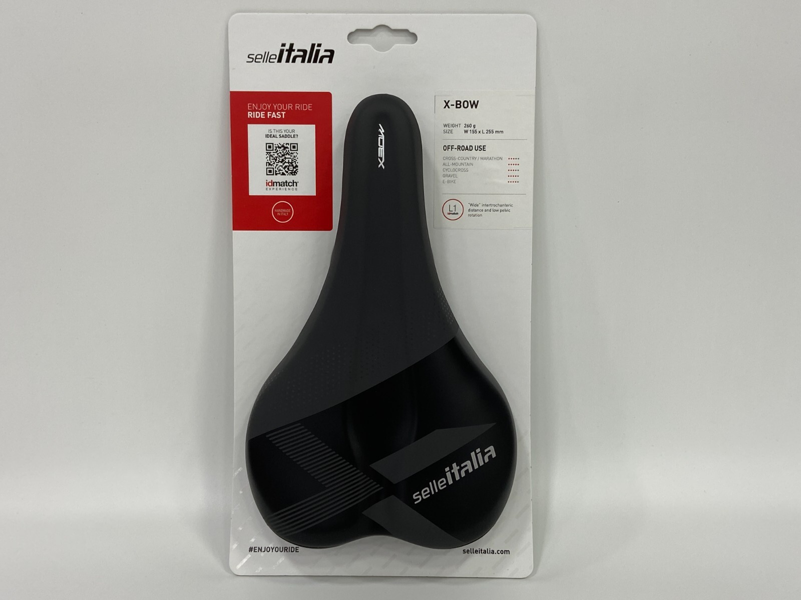 Selle Italia X-Bow L1 155x255mm TI316 Tube 7mm Rail Road Saddle (Black)