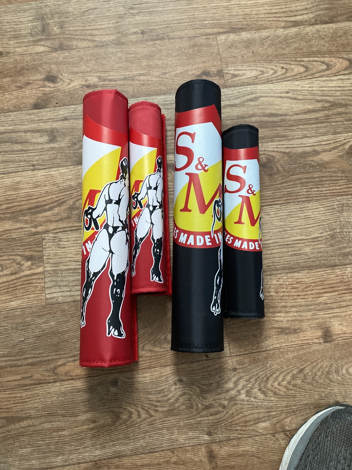 S&M SHIELD WHIP GIRL PADSET PADS RED 2 PIECE RETRO OLD SCHOOL BMX BIKE BIKES