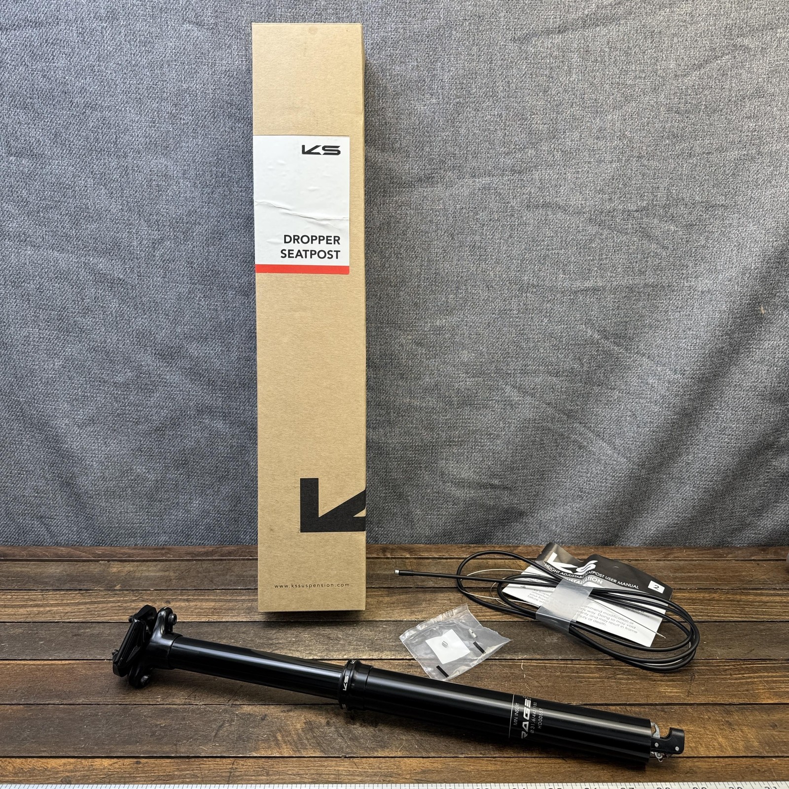 KS Rage-i Dropper Seatpost 31.6mm 442mm 150mm Travel Black MTB Kind Shock 31.6