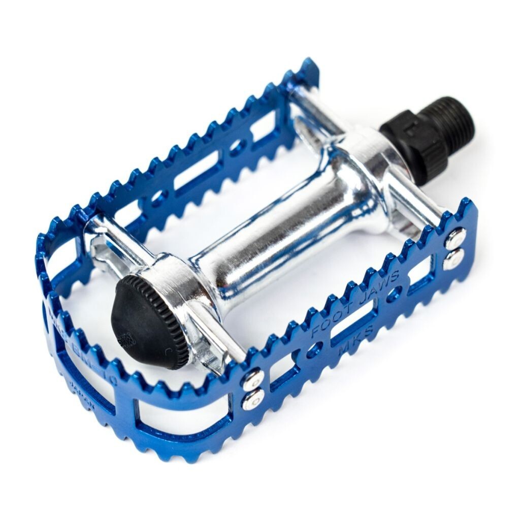 MKS Bicycle Pedals FOOT JAWS bm-10 Blue cage 3.9″ × 2.4″ Pair of Pedals JAPAN