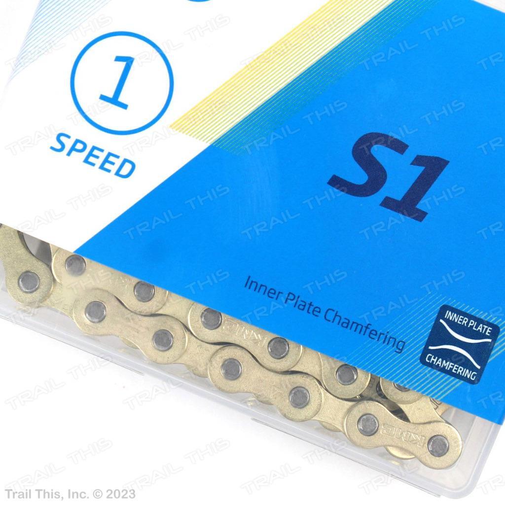KMC S1 Gold 1/8″ Single-Speed 112L BMX Cruiser Fixed Bicycle Chain 112-Link