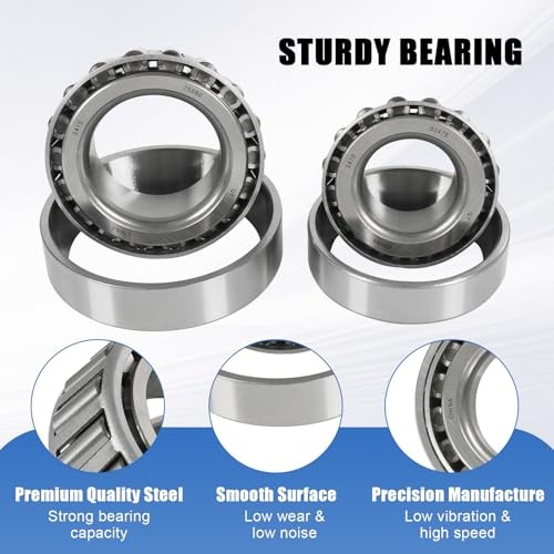 4 Sets 8000 LB Trailer Axle Bearing Kit, 02475/02420 25580 02475-Set of 4 1