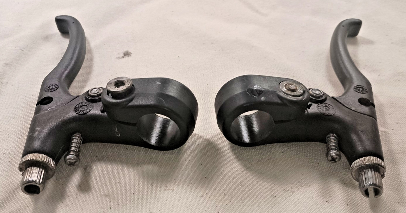Falcon Long-Pull Brake Levers – Black Plastic / Steel – 22.1 mm Clamp – V-Brake