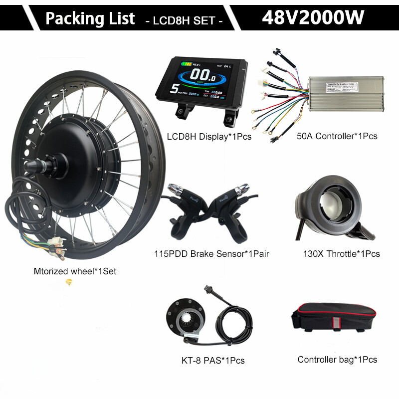 48V 2000W Fat Electric Snow Bike 20 24 26inch *4.0 Brushless Hub Motor Wheel