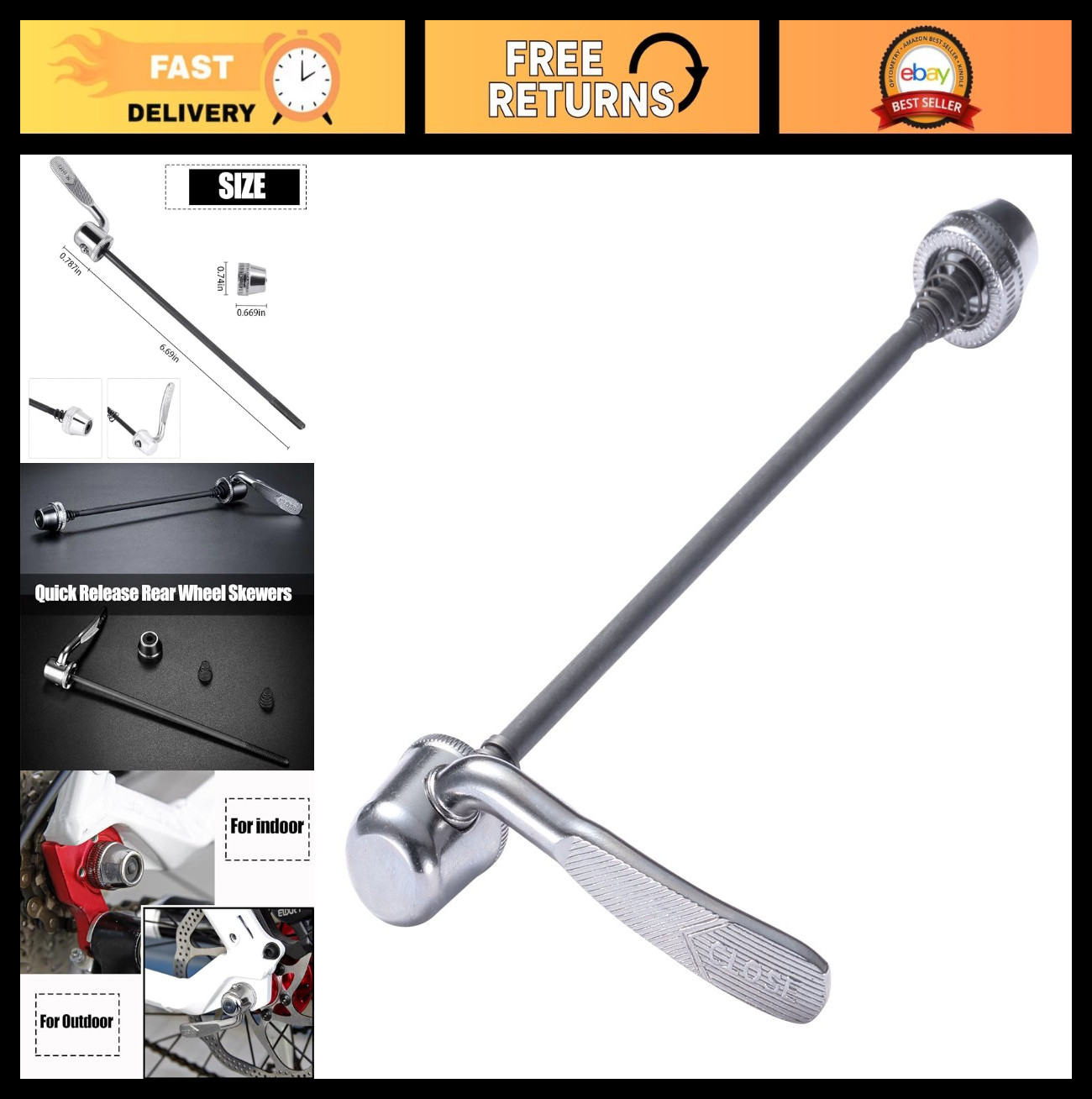 Quick Release Rear Wheel Skewers for Bicycle Trainer – Cycling Accessories, Tire