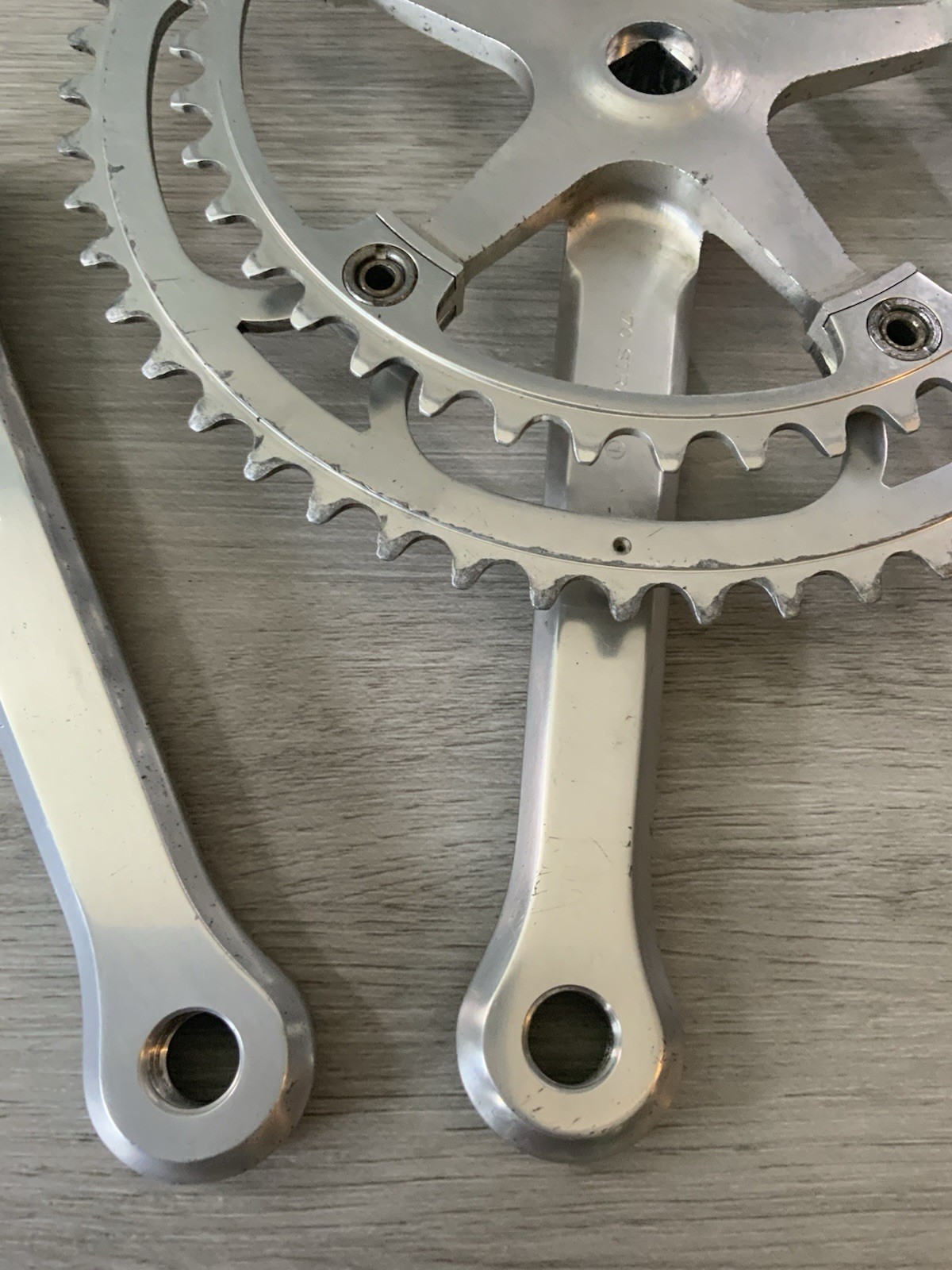 CAMPAGNOLO SUPER RECORD CRANKSET DOUBLE 53-42 TOOTH 170 MM ARMS RECORD CAPS