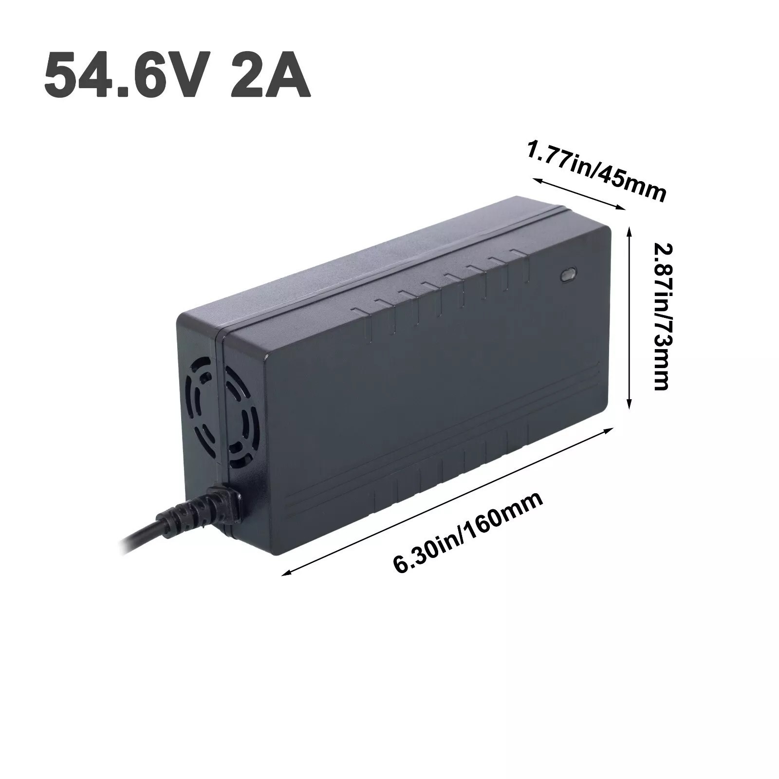54V 2A Adapter Charger 48V Lithium Battery with 5.5mm*2.1mm DC Plug Port 108W 2