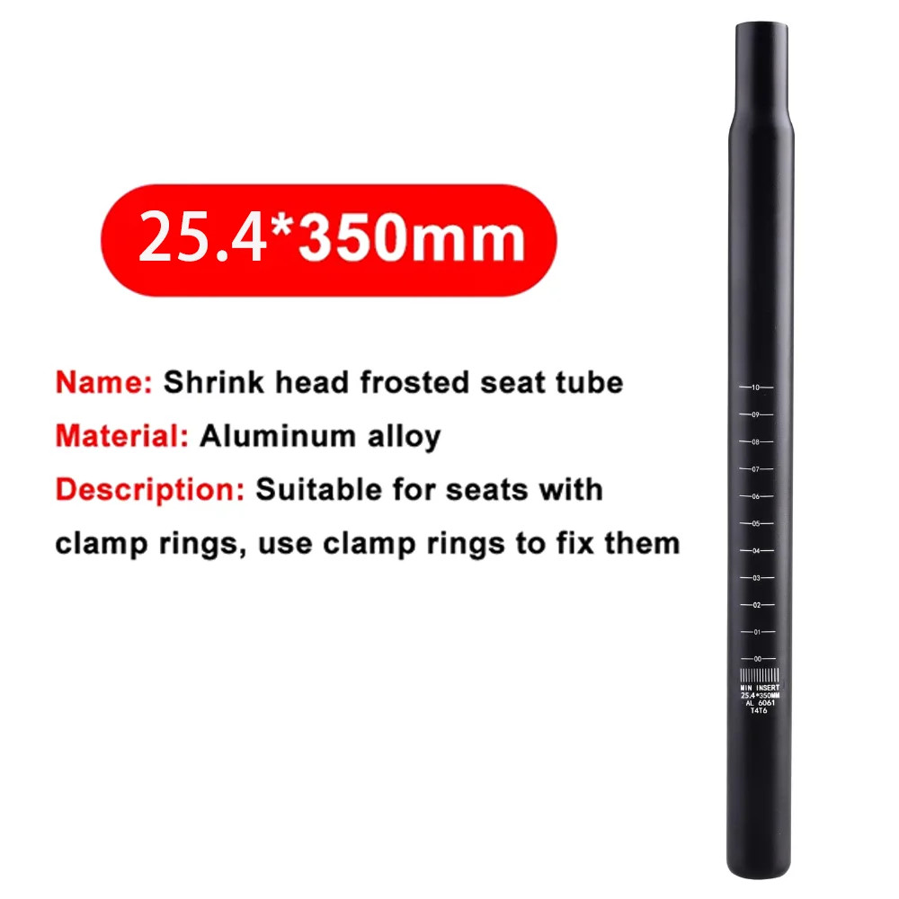 Bike Seat Post Aluminum Alloy 25.4-31.6MM 350MM MTB Road Saddle Tube