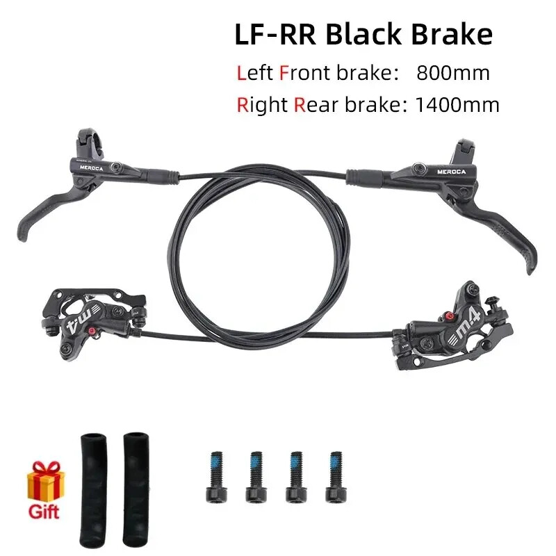 4-Piston MTB Bicycle Hydraulic Disc Brake with Silicone Protective 800mm/1400mm