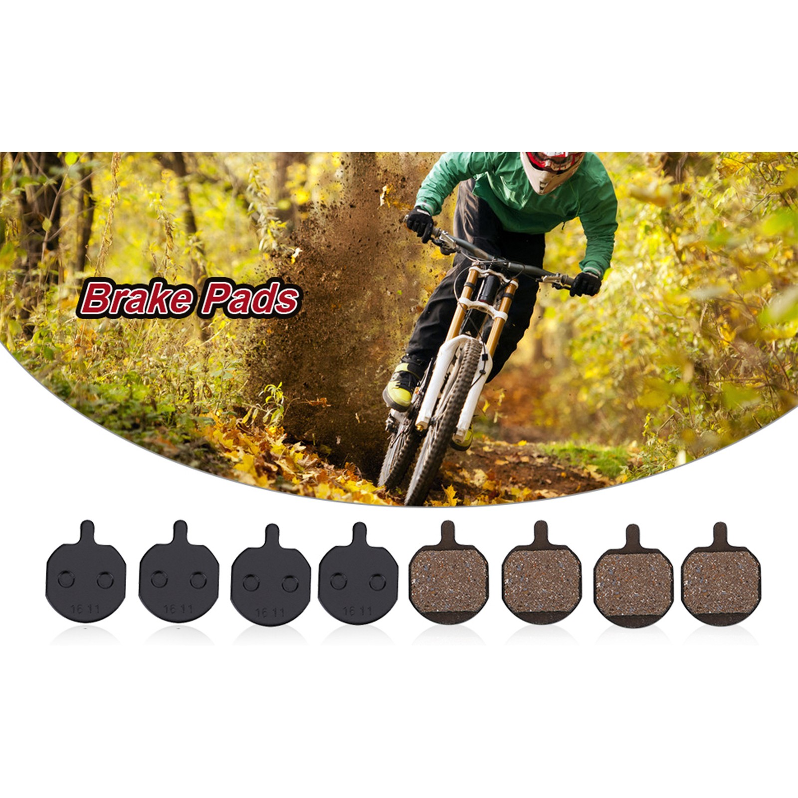 4 Pairs Mountain Bike Metallic Disc Brake Pads For Hayes Sole MX2/3/4/5 CX5 GX-C