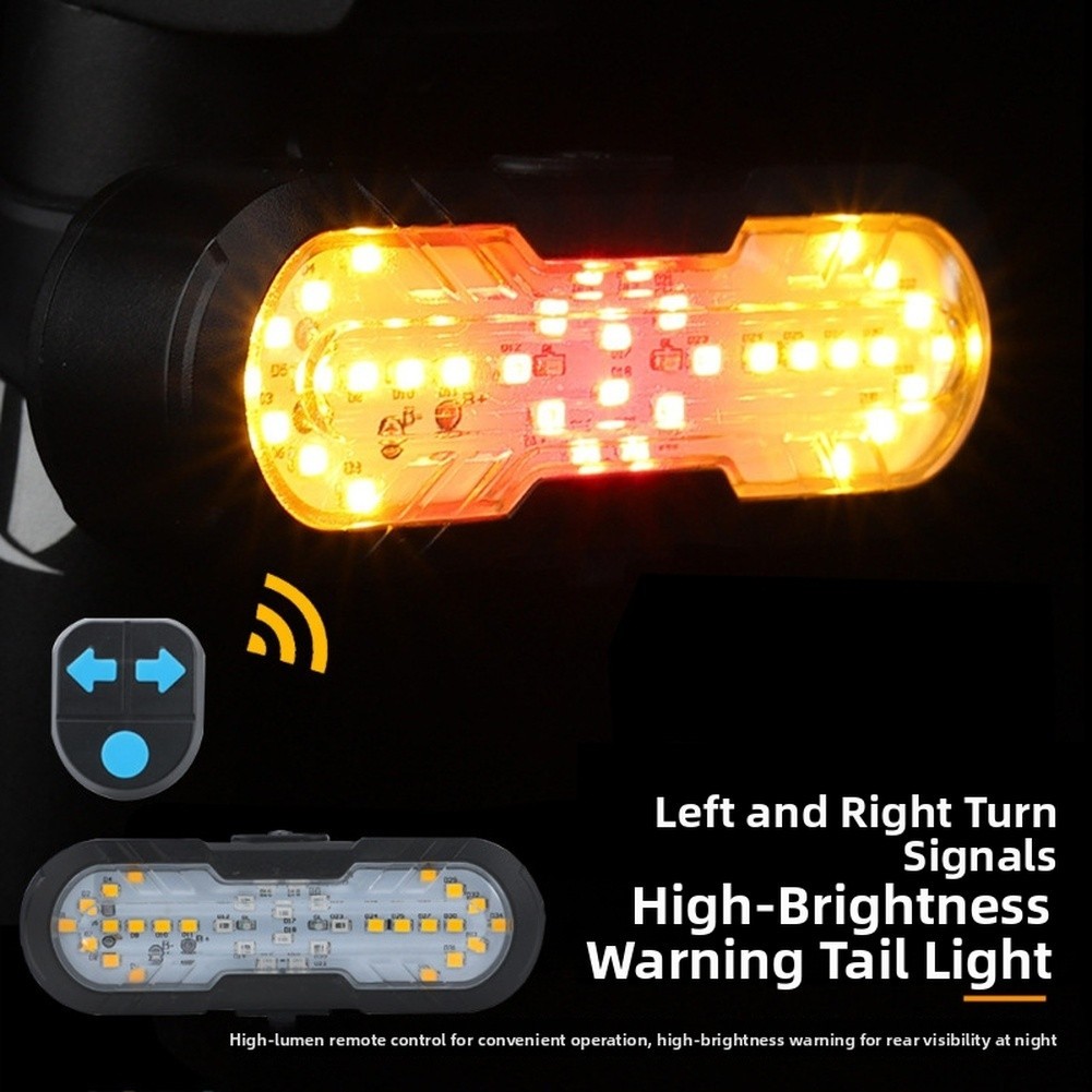 Wireless Remote Turn Signal Light with for Type C Fast Charging and Multiple