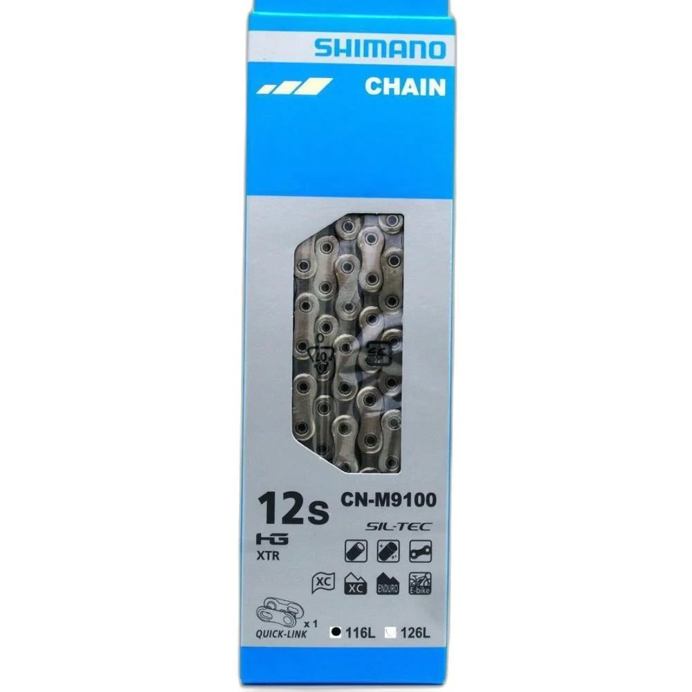 Shimano XTR /Dura Ace CN-M9100 12-Speed 126 L Link Bike Chain – Silver