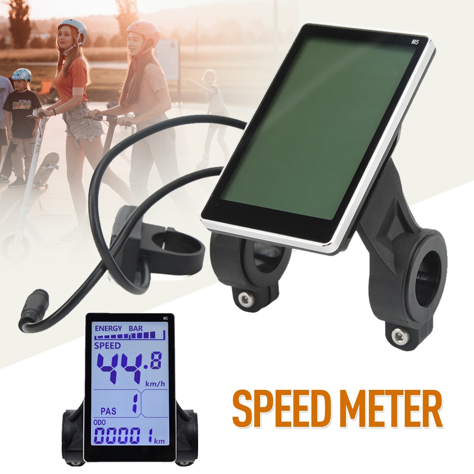 24V 36V 48V 60V E-Bike Electric Scooter Speed Meter Screen LCD Display New