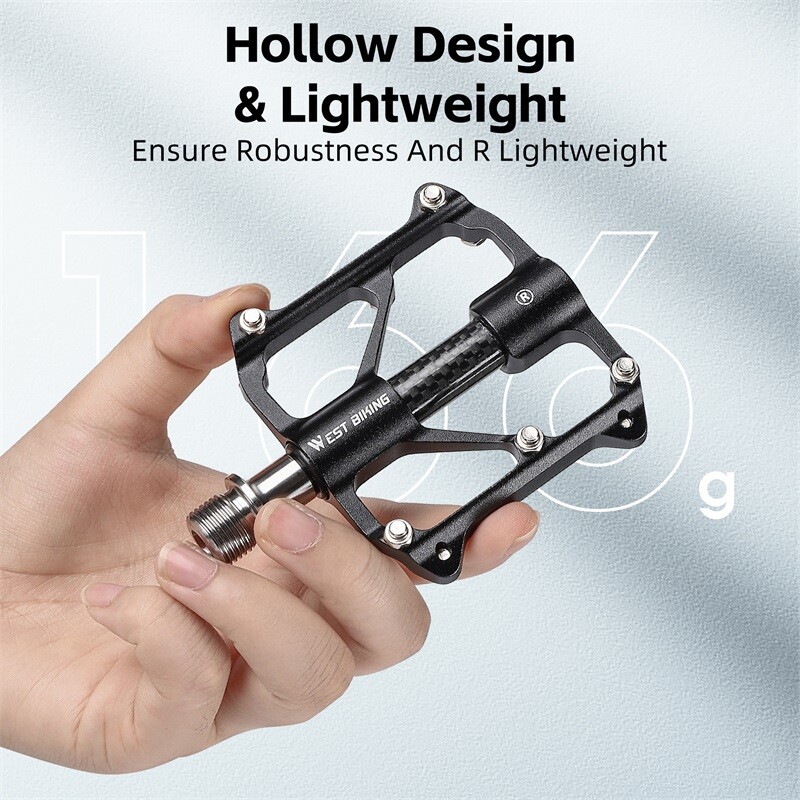 WEST BIKING Ultralight Road Bike Pedals Aluminum 3 Bearings Bicycle Pedals