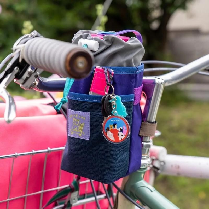 BLUE LUG Stem Pouch Lavender Turquoise Tandem Bike Drink Holder Japan NEW