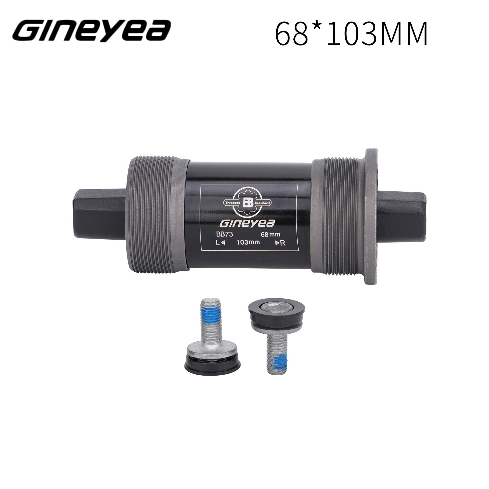 GINEYEA Square Taper Bottom Bracket Threaded 68mm MTB Mountain Bike 103-126mm