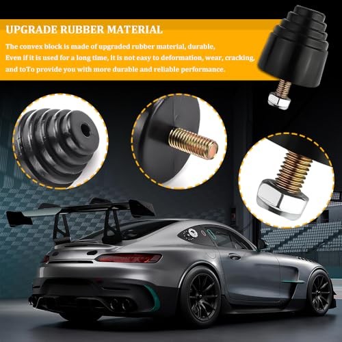 2PCS Suspension Bump Stop, Rear Leaf Spring Bumpers, Bump Stops Kit with Nuts,