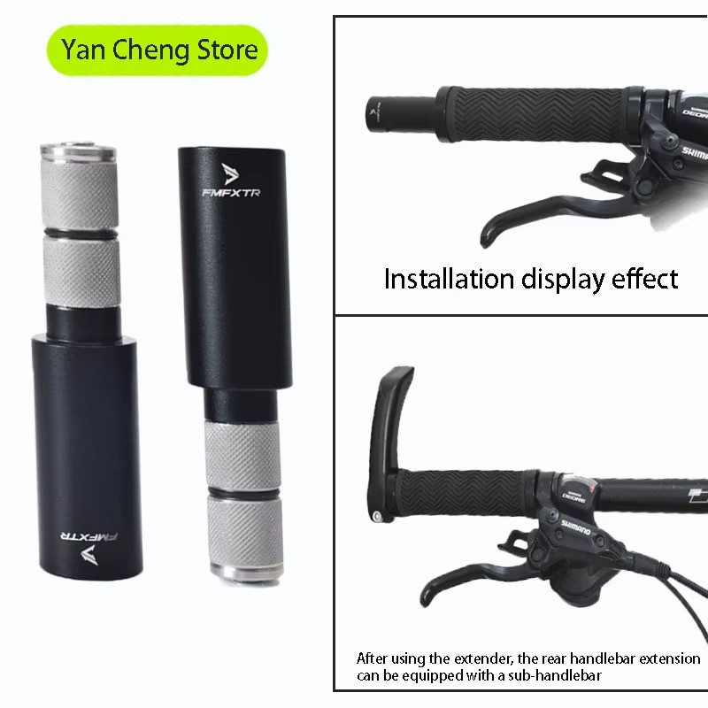 Handlebar Bar End Extension Plug Aluminum Alloy Handlebar Extender for MTB Bike