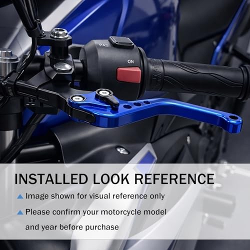 Short Brake Clutch Handle Lever Replacement for Kawasaki ZX6R ZX-6R ZX6RR Black