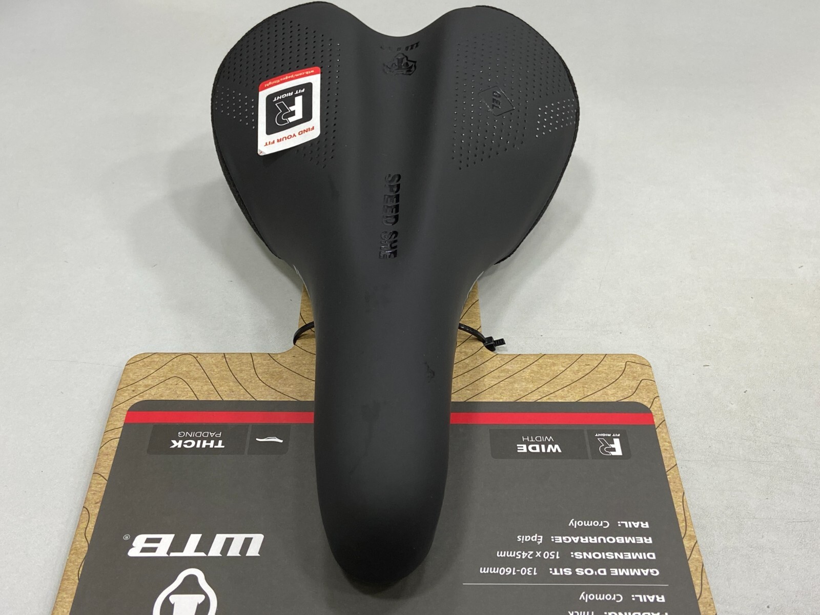 WTB Speed She Wide Thick Padding Cromoly Rail 150x245mm Saddle (Black)