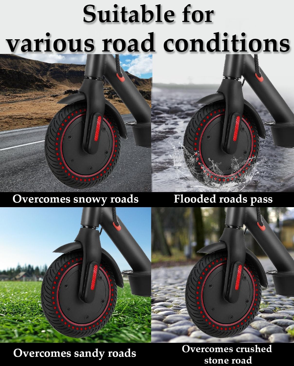 Felixstory 8.5X2 Inches Solid Tires8 1/2 X2 Tire Replacement For Electric